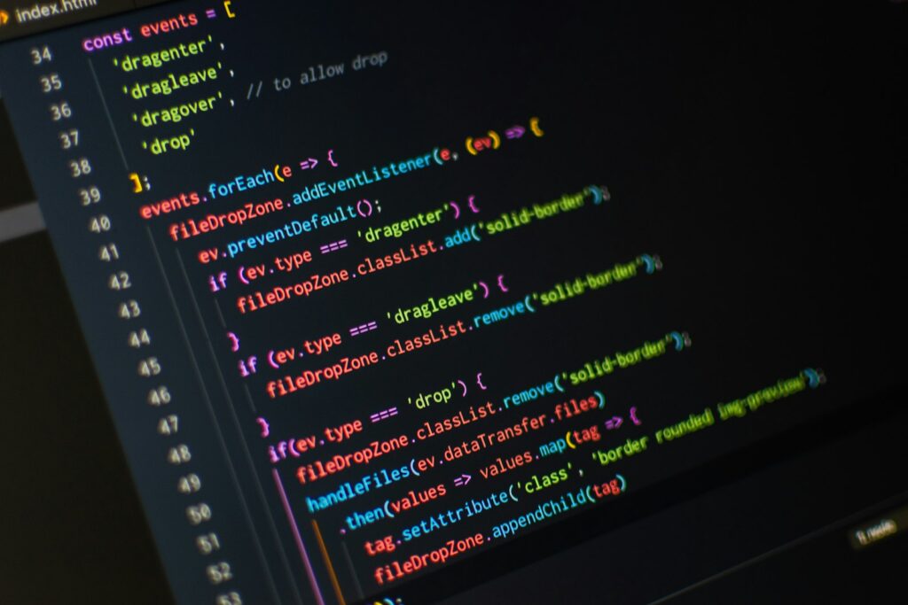 Ankertext prüfen: Monitor mit index.html-Quelltext