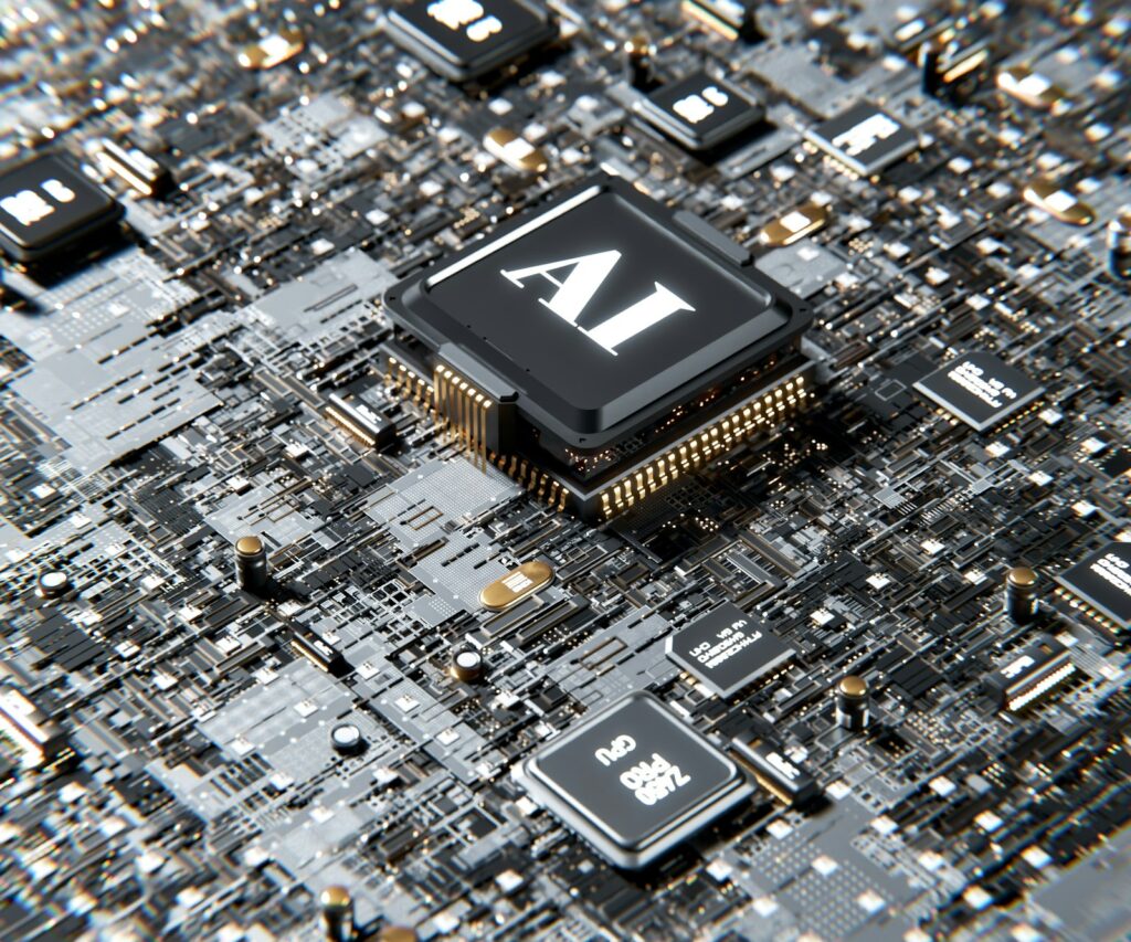AI SEO: Computerchip mit dem Buchstaben A als Symbol für künstliche Intelligenz
