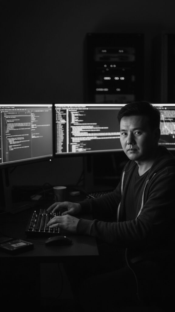 Bing Webmaster Tools einrichten: Mann arbeitet an mehreren Monitoren