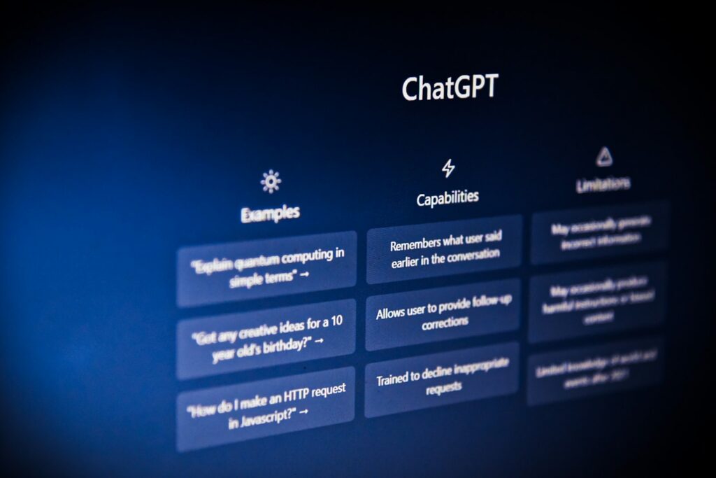 Oberfläche von ChatGPT als Umfeld für ChatGPT Werbung
